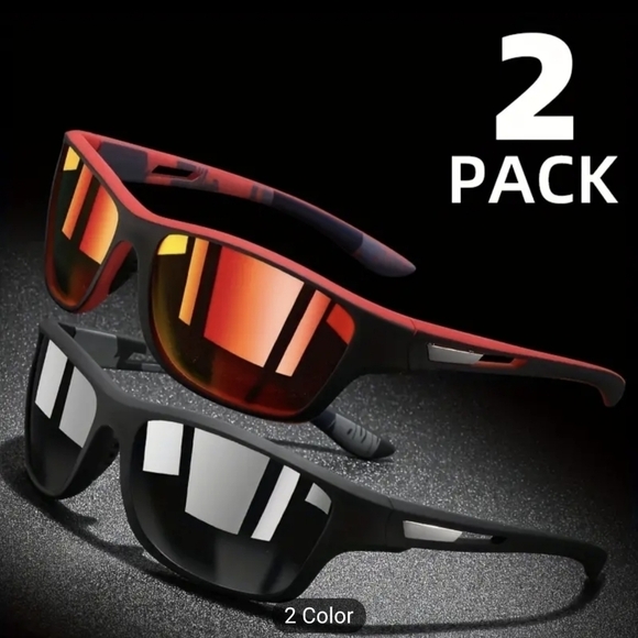 2pairs Trendy Premium Wrap Around Polarized Fashion Set, T2MIS - Picture 1 of 2